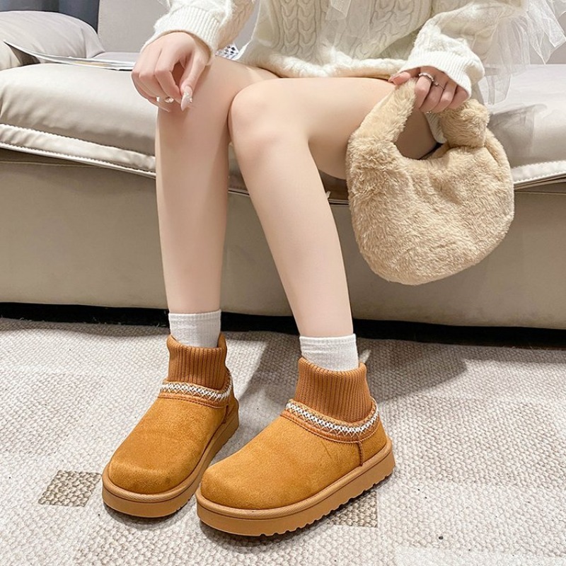 Winterse, pluche enkellaarzen, - Ethnic Fabric recensie en prijs
