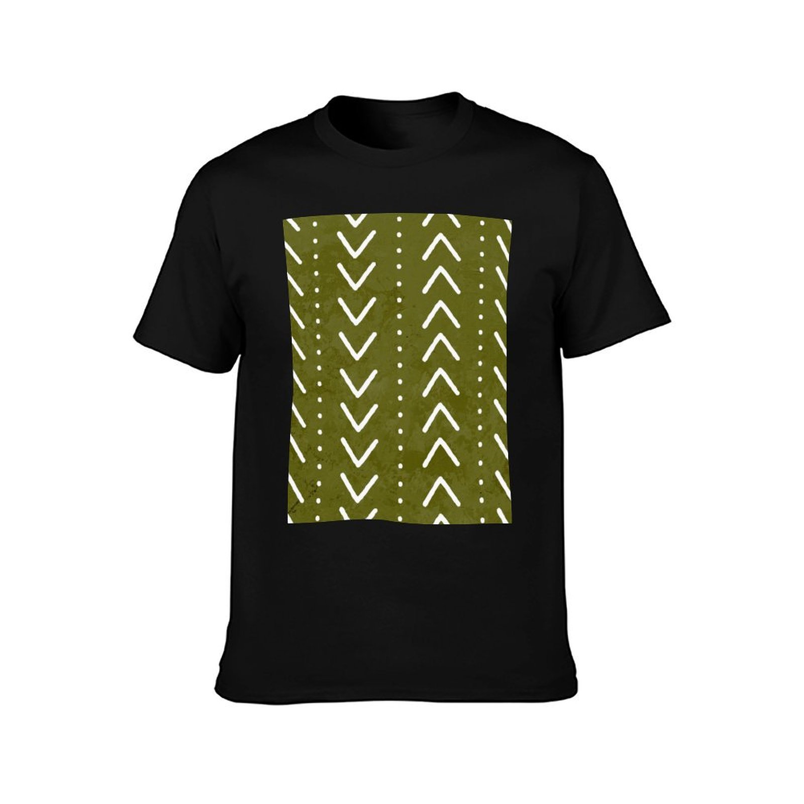 Olijfgroen T-shirt met modderd - Mudcloth Print Top recensie en prijs
