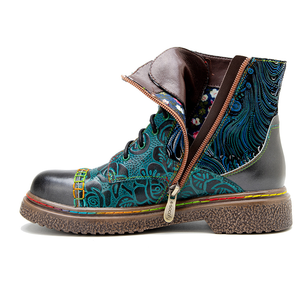 Socofy Raffan winter enkel dam - Ethnic Fabric recensie en prijs